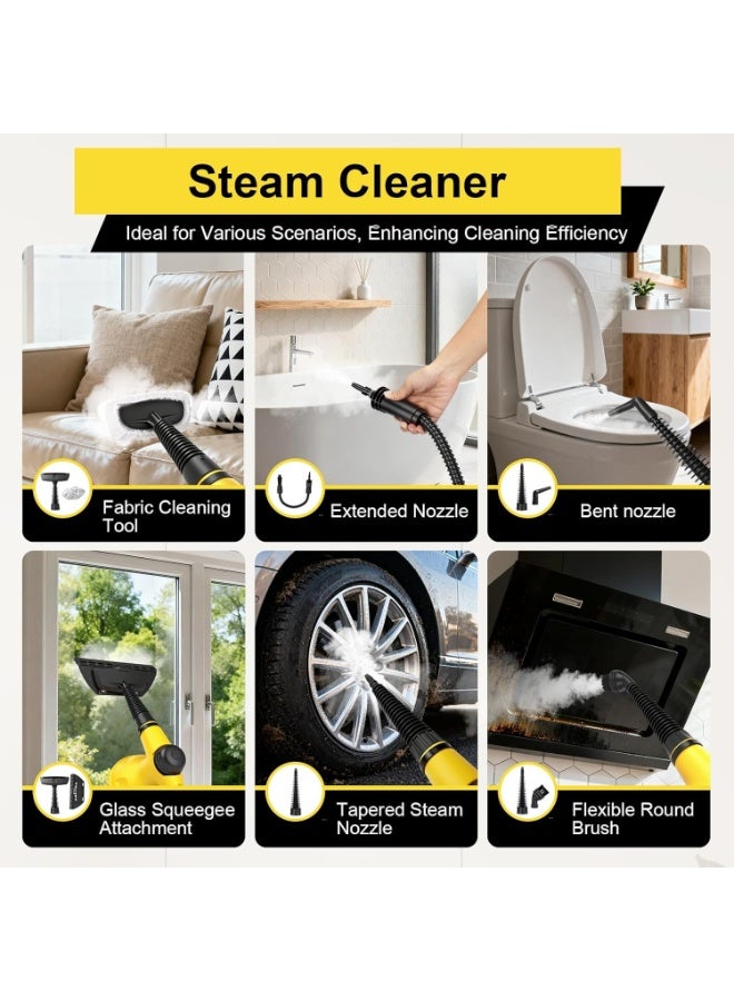 High Pressure Steam Cleaner 1000W – Handheld Steam Machine with Accessories, Kills 99.9% Bacteria, Removes Dirt, Grease & Odors for Home, Car & Baby Products - Image 2